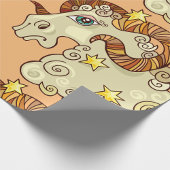 Papier Cadeau Aries Zodiac Ram Coloré Astrologique