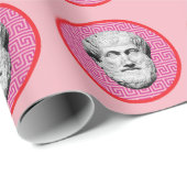 Papier Cadeau Aristote philosophe grec (Coin rond)