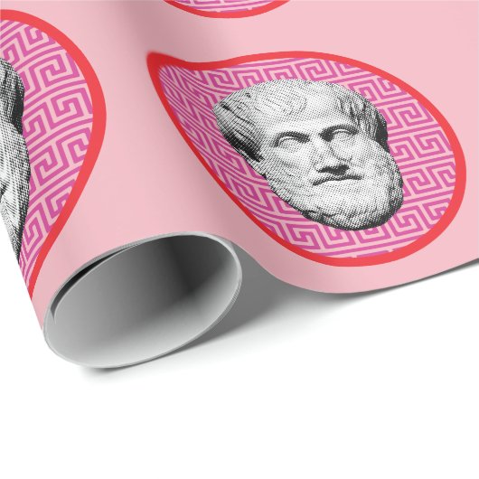 Papier Cadeau Aristotle Greek Philosopher (Coin rond)