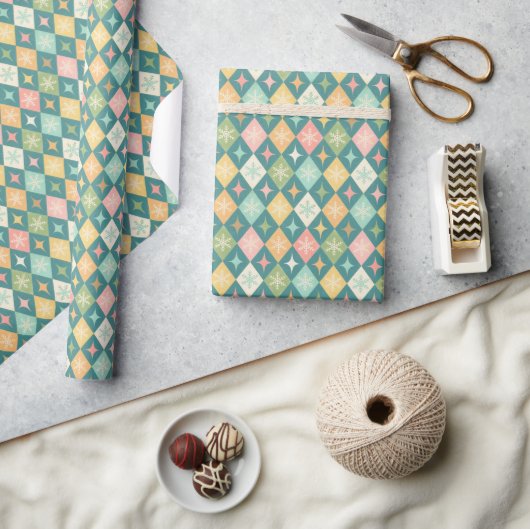 Papier Cadeau Arlequin Arlequin MCM Turquoise (Artisanat)