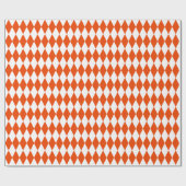 Papier Cadeau Arlequin blanc et orange vif (Plat)