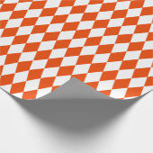 Papier Cadeau Arlequin blanc et orange vif (Coin)