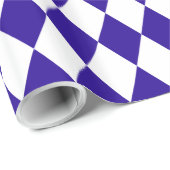 Papier Cadeau Arlequin bleu Ultramarine (Coin rond)