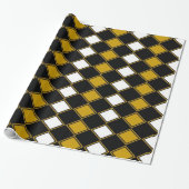 Papier Cadeau Arlequin doré (Déroulé)
