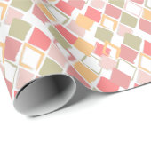 Papier Cadeau Arlequin motif en popsicles couleurs d'été (Coin rond)