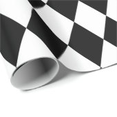 Papier Cadeau Arlequin noir et blanc (Coin rond)