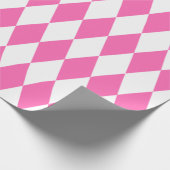Papier Cadeau Arlequin rose et blanc extra-large (Coin)