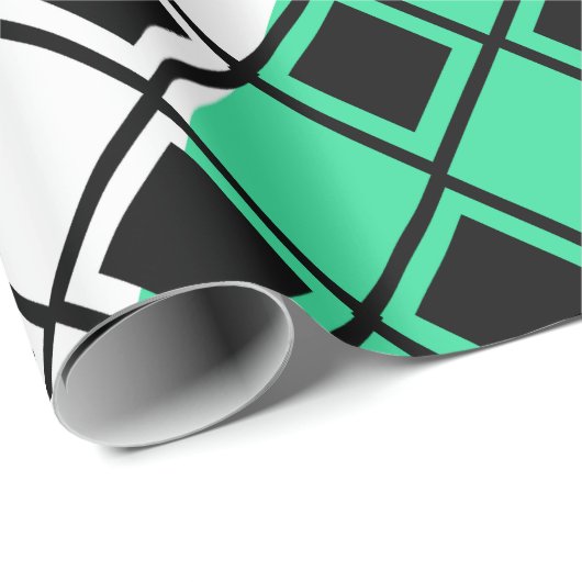 Papier Cadeau Arlequin Triangle Vert (Coin rond)