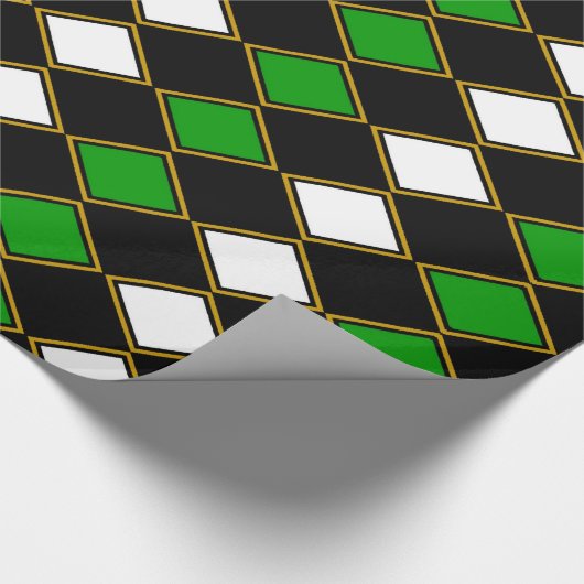 Papier Cadeau Arlequin vert (Coin)