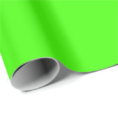 Papier Cadeau Arlequin Vert Néon Uni (Coin rond)