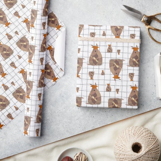 Papier Cadeau Armadillo, diplômé d'Orange Texas