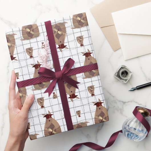 Papier Cadeau Armadillo, diplômé du Maroon Texas