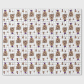 Papier Cadeau Armadillo Graduate du Texas violet (Plat)