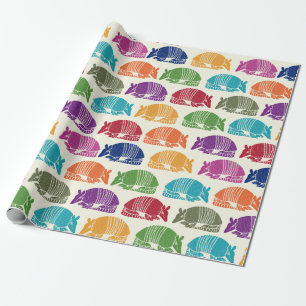 Papier Cadeau Armadillos coloré à motifs