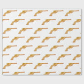 Papier Cadeau Arme à feu antique (Plat)