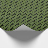 Papier Cadeau Arme noire AK-47 Armes à fusil, Olive Green (Coin)