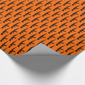 Papier Cadeau Arme noire AK-47 Fusil d'assaut, Orange (Coin)