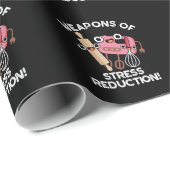 Papier Cadeau Armes De Réduction Du Stress Jeu De Cuisson Basse  (Coin rond)