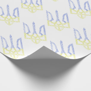 Papier Cadeau Armoiries de l'Ukraine trident motif de la spirale