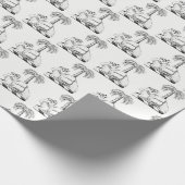 Papier Cadeau Armoiries de Preppy Heraldic Camel Palm Tree (Coin)