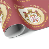Papier Cadeau Armoiries de Serbie (Coin rond)