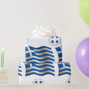 Papier Cadeau Armoiries Du Drapeau De Grèce
