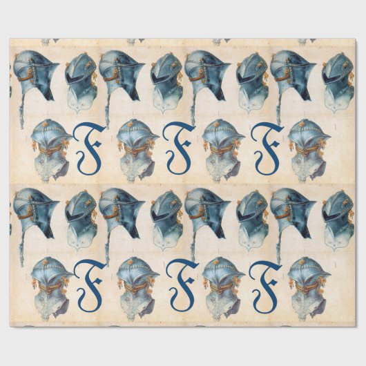 PAPIER CADEAU ARMOURS ANCIENS /TROIS ÉTUDES D'UN MONOGRAMME DE C (Plat)