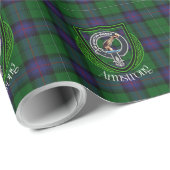 Papier Cadeau Armstrong Scottish Clan Tartan & Crest (Coin rond)