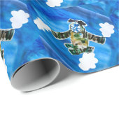 Papier Cadeau Army Jet "Art by Kids" (Coin rond)