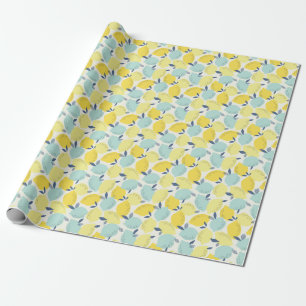 Papier Cadeau Arômes d'agrumes, motif transparent et vivant.