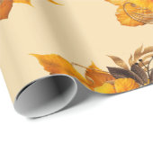 Papier Cadeau Arrangement de fleurs jaunes (Coin rond)