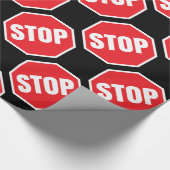 Papier Cadeau arrêtez le poteau de signalisation (Coin)