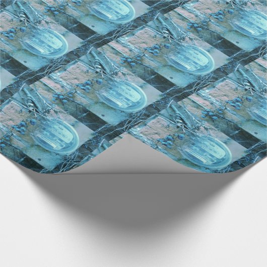 Papier Cadeau Arrière Allée Vue Blues Tint (Coin)