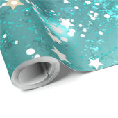 Papier Cadeau Arrière - plan à huile Turquoise de la menthe (Coin rond)