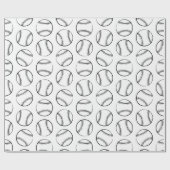 Papier Cadeau ARRIÈRE - PLAN À THÈME DU Baseball (Plat)