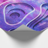 Papier Cadeau Arrière - plan abstrait 3D ton violet (Coin)