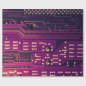 Papier Cadeau Arrière - plan abstrait de carte de circuits élect (Plat)