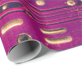 Papier Cadeau Arrière - plan abstrait de carte de circuits élect (Coin rond)