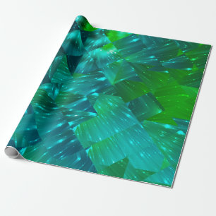 Papier Cadeau arrière - plan abstrait. mosaïque bleue et verte