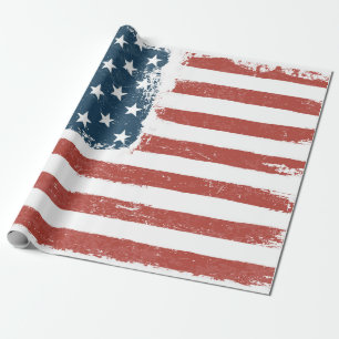 Papier Cadeau Arrière - plan américain de Grunge Drapeau. Versio