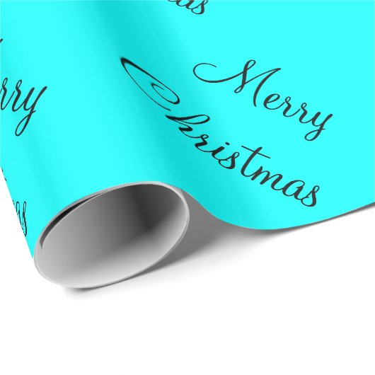 Papier Cadeau Arrière - plan bleu-clair cyan fait sur commande (Coin rond)