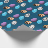 Papier Cadeau arrière - plan bleu des oeufs de pâques 3d (Coin)