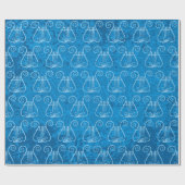 Papier Cadeau Arrière - plan Blue Lyre (Plat)