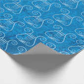Papier Cadeau Arrière - plan Blue Lyre (Coin)