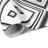 Papier Cadeau Arrière - plan carré rétro (Coin rond)