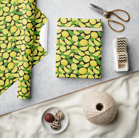 Papier Cadeau Arrière - plan citron (Artisanat)