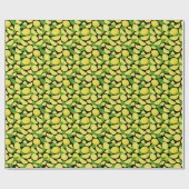 Papier Cadeau Arrière - plan citron (Plat)