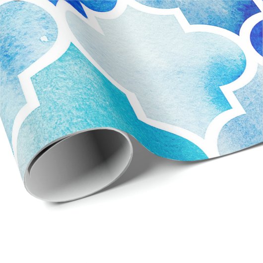 Papier Cadeau Arrière - plan d'aquarelle transparente. Belle tou (Coin rond)