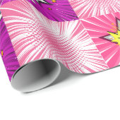 Papier Cadeau Arrière - plan de bande dessinée rose et violet (Coin rond)