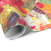 Papier Cadeau Arrière - plan de bonbons (Coin rond)